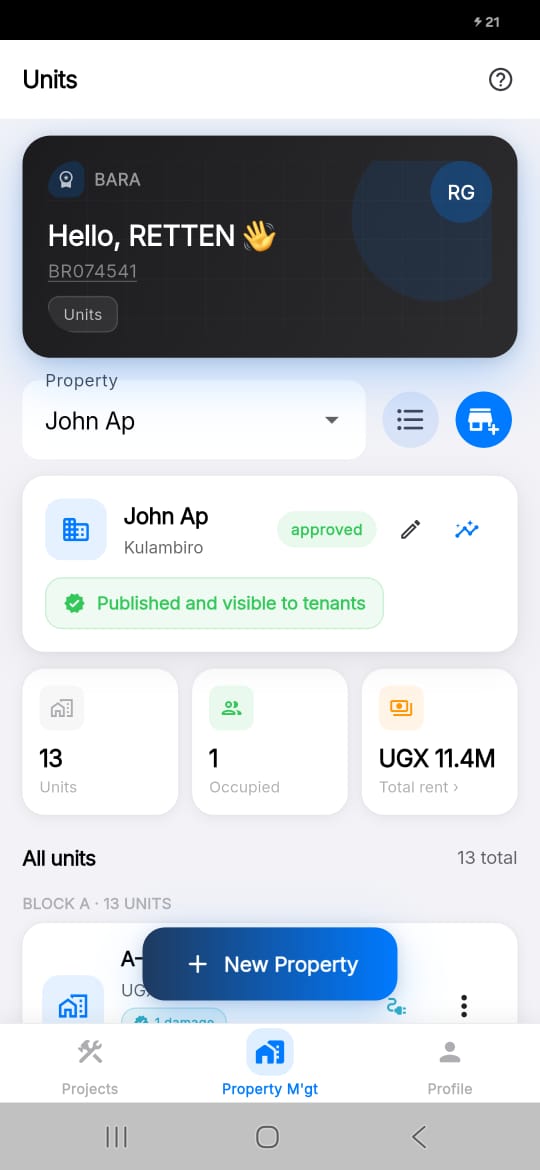 Bara app screenshot 1